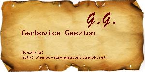 Gerbovics Gaszton névjegykártya